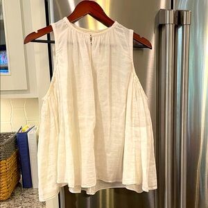 Elegant Cream Sleeveless Top